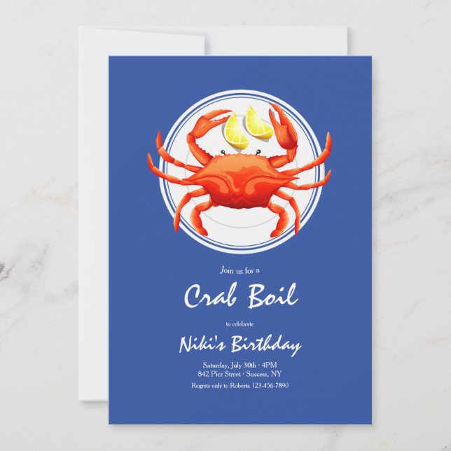 Convite Caranguejo numa Prata (Frente)