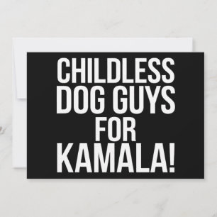 Convite Caras de cães sem filhos para Kamala 2024 Vote Har