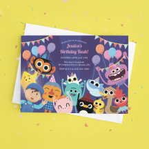 Carateres Super Simples Aniversário Festivo