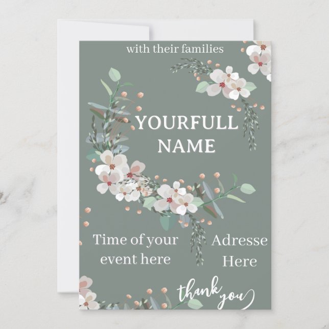 Convite card Invitation (Frente)