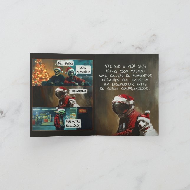 Convite Card Natal Astronauta (Interior)