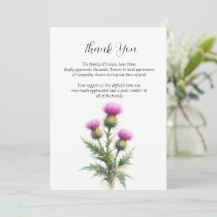 Convite Cardânio Simpatia Floral Funeral Obrigado