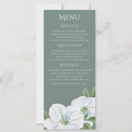 Convite Cardápio Casamento Flor de Maçã Branca