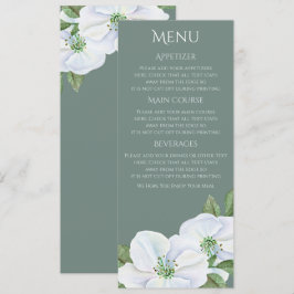 Convite Cardápio Casamento Flor de Maçã Branca