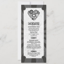 Convite Cardápio Casamento Steampunk Casamento Corações En