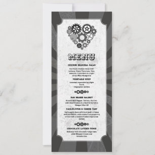 Convite Cardápio Casamento Steampunk Casamento Corações En