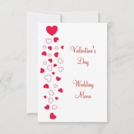 Convite Cardápio de Casamento Dia dos Namorados Design Cor