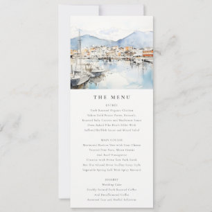 Convite Cardápio de Casamento em Aquarela de Ushuaia, Arge