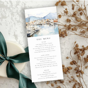 Convite Cardápio de Casamento em Aquarela de Ushuaia, Arge