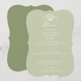 Convite Cardápio de Casamento em Concha com Corte Die Brac