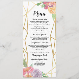 Convite Cardápio de Casamento Recepção Rústica Moldura Dou