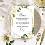 Convite Cardápio de Chuveiro de Noiva Geométrico com Verdu<br><div class="desc">Convite de Cardápio de Chuveiro de Noiva Geométrico com Verdura para Prato</div>