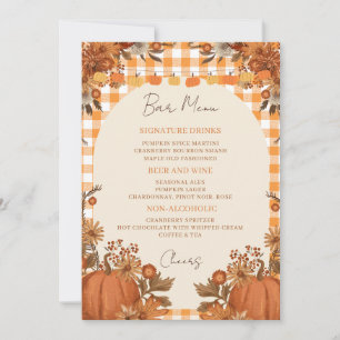 Convite Cardápio de Drinks do Friendsgiving com Bebidas Es
