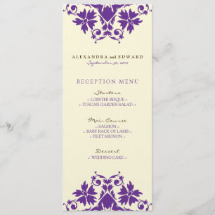 Convite Cardápio de Recepção de Casamento com Selo Decorat