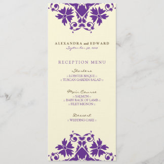 Convite Cardápio de Recepção de Casamento com Selo Decorat
