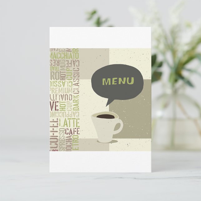 Convite Cardápio Minimalista de Café Bar (Criador carregado)