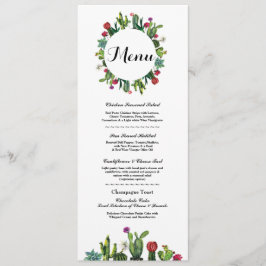 Convite Cardápio Recepção de Casamento Cactus Fiesta Menus