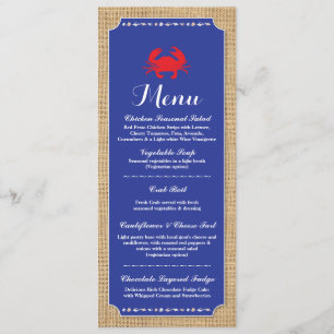 Convite Cardápio Recepção de Casamento Cozido de Caranguej