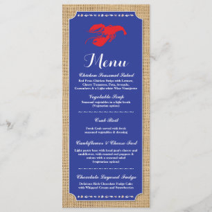 Convite Cardápio Recepção de Casamento Lagosta Boil Carang