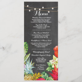 Convite Cardápio Recepção de Casamento Rústico Giz Aloha