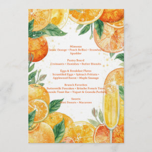 Convite Cardápio Vibrante de Brunch de Mimosa – Citrino Aq