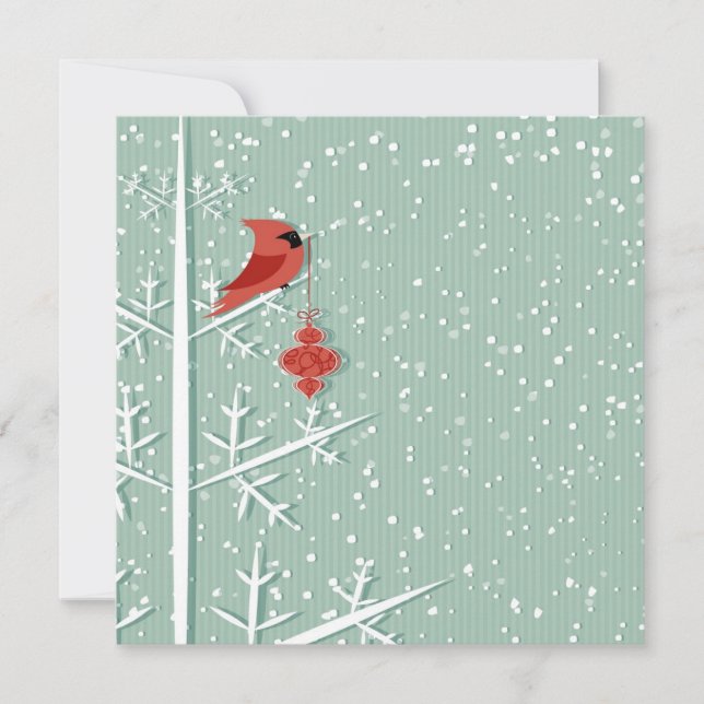 Convite cardinal vermelho (Frente)