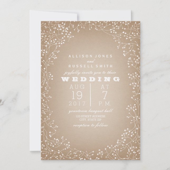 Convite Cardstock da beira da respiração do bebê inspirado (Frente)