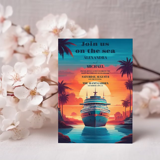 Convite Caribe casamento de trópicos cênicos costeiros à b (Criador carregado)