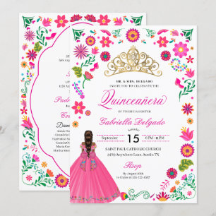 Convite Carimbo de Otomi Mexicano Quinceañera