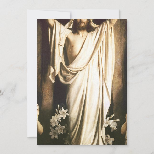 Convite Carl Bloch - Ressurreição Do Cristo (Frente)