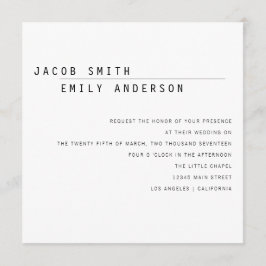 Convite Carly Modern Wedding Invitation