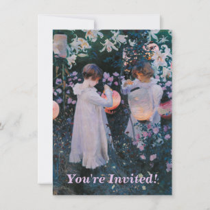 Convite Carnação Lily Lily Rosa John Singer Sarger Art