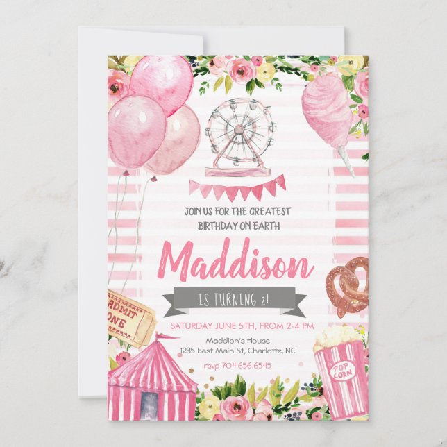 Convite Carnaval Aniversário, Circus Aniversário (Frente)