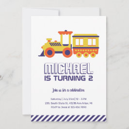 Convite Carnaval Comboio Roxo Crianças Amarelas Boas Anive