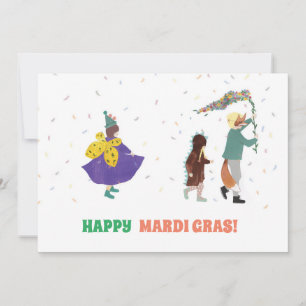 Convite Carnaval Infantil Mardi Gras Ilustração de Primave