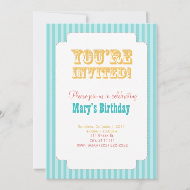 Convite Carnaval Ocidental - Você é Convidado! - Azul e Am (Frente)