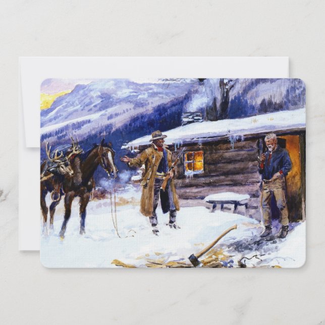 Convite “Carne de Natal” de Charles M Russell (Frente)