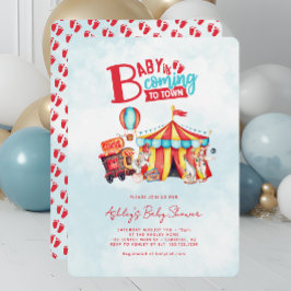 Convite Carnival Circus Baby Shower