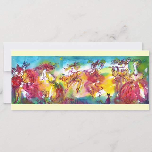 Convite CARNIVAL NIGHT creme (Frente)