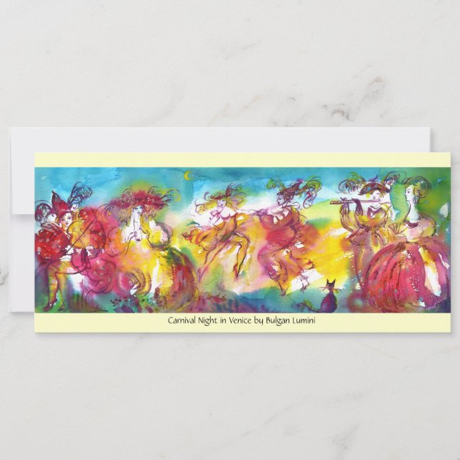 Convite CARNIVAL NIGHT / Mascarada veneziana,Dance Music (Frente)