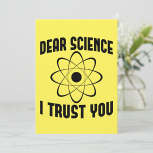 Convite Caro Ciência Confio Em Você - Engraçado Professor 
