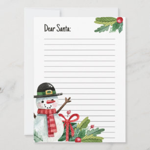 Convite Caro Papai noel - Carta