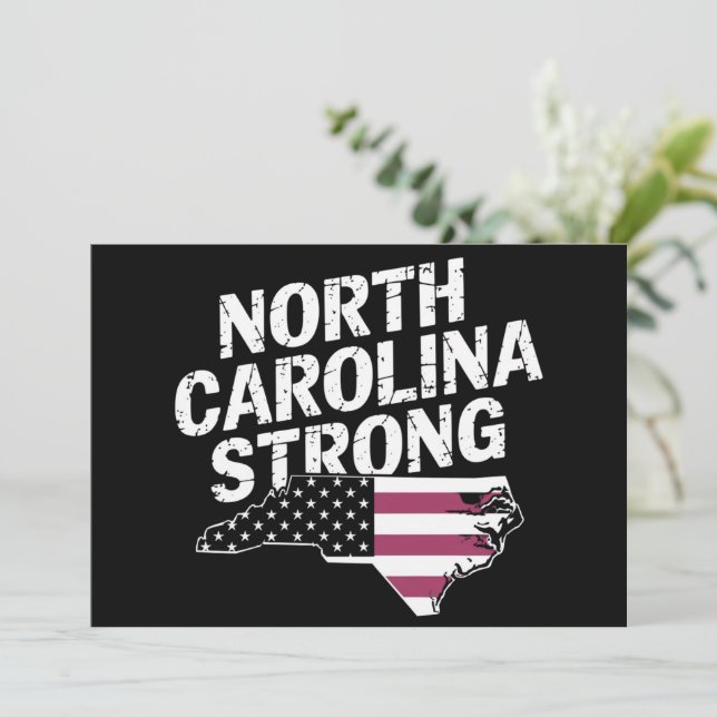 Convite Carolina do Norte Forte Com a Bandeira do Estado d (Em pé/Frente)