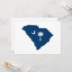 Convite Carolina do Sul em Azul e Branco (Frente/Verso In Situ)