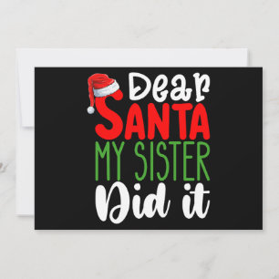 Convite Caros Papais noeis Minha Irmã Fez isso de Natal da