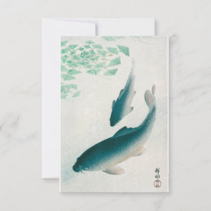 Convite Carp ou Koi (1926) apresentada por Ohara Koson