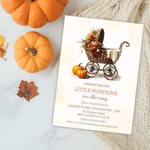 Convite Carrinho de Bebê Little Pumpkins Churrasco de Bebê
