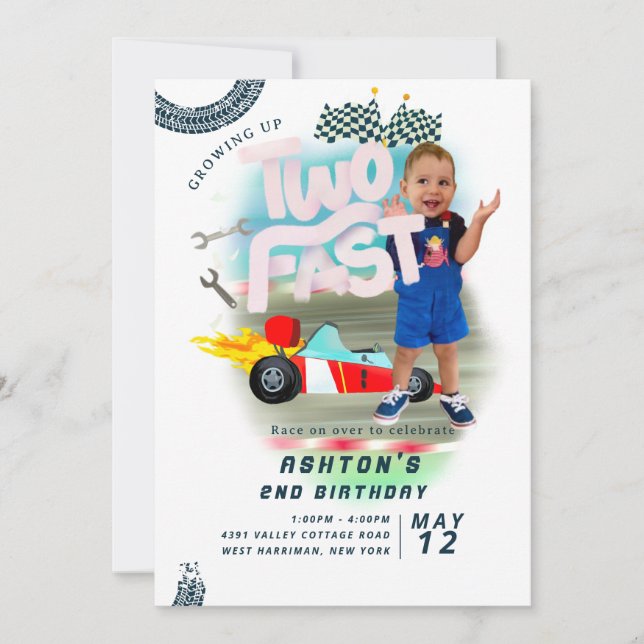 Convite carro crescendo duas vezes rápido (Frente)