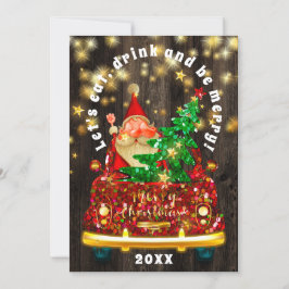 Convite Carro Dourado Feliz Natal Brunei Papais noeis Jant