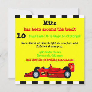 Convite Carro Race
